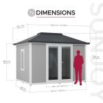 Sunjoy 10'x12' Outdoor Office Shed and Gym