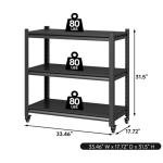 Heavy Duty 3-Tier Metal Storage Shelf