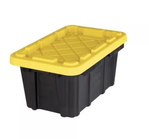 Yellow Lid Storage Bins - Set of 3