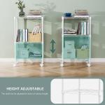 Adjustable 3-Tier Wire Shelving Rack with Wheels
