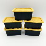 5 Pack Tiny Tote Black Storage Containers