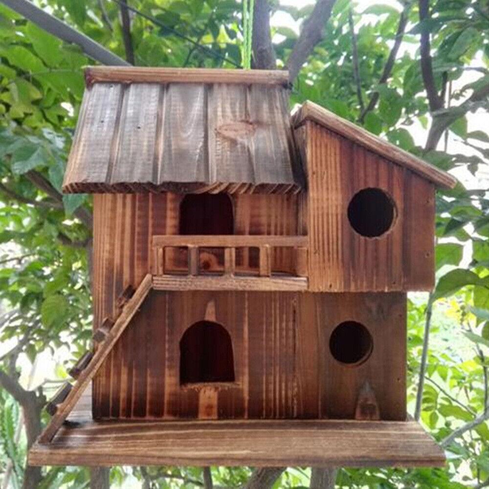 Wooden Bird Nesting Box for Squirrels and Nature