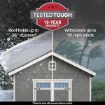 Beige DIY Wooden Storage Shed for Tiny Homes