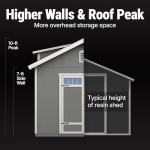 Beige DIY Wooden Storage Shed for Tiny Homes