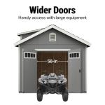 Beige DIY Wooden Storage Shed for Tiny Homes