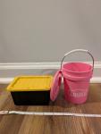 Lowe’s Mini Storage Container and Pink Bucket Set