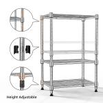 Adjustable 3-Tier Wire Shelving Rack - 450 lbs