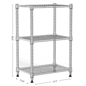 3/4 Tier Wire Shelving Unit Commercial Garage Kitchen Storage Black White Chrome