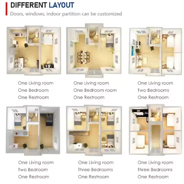 Customizable Solar-Powered 2-Bedroom Prefab Tiny Home