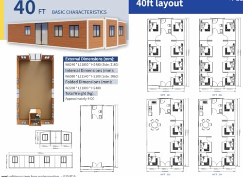Customizable 40ft Prefab Container Tiny Home Kit