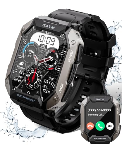 Men's Smartwatch with 100+ Sports Modes, IP68 Waterproof