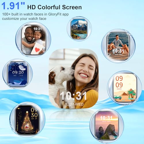 1.91" Smartwatch for Men Women, Fitness Tracker, IP68 Waterproof