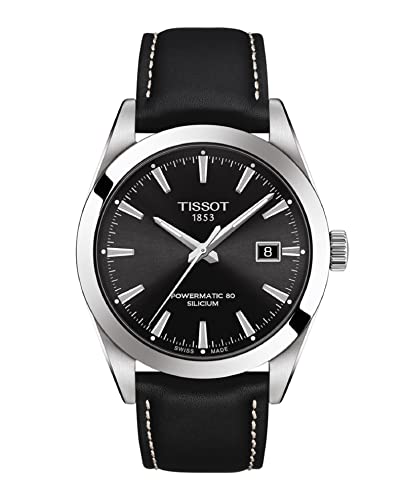 Tissot Men's Black Stainless Steel Dress Watch