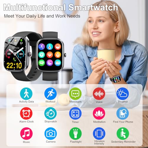 1.91" Smartwatch for Men Women, Fitness Tracker, IP68 Waterproof