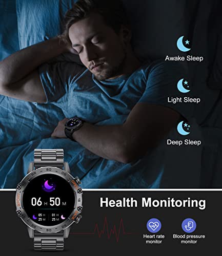Military Smart Watch for Men with Answering/Dialing Calls