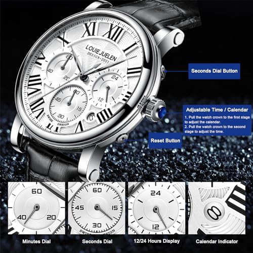 eYotto Men's Stainless Steel Chronograph Business Watch