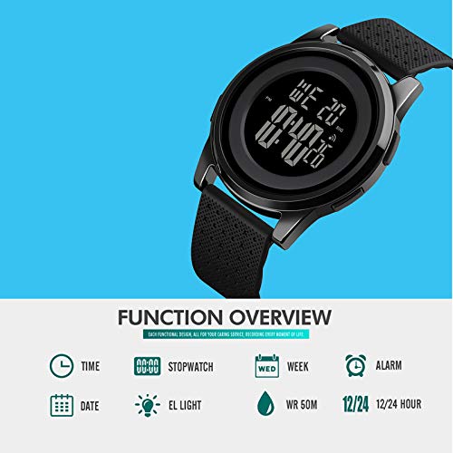 YUINK Ultra-Thin Digital Sports Watch - Stainless Steel