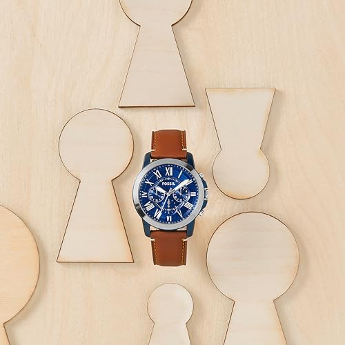 Fossil Men's Quartz Stainless Steel Leather Watch FS5151