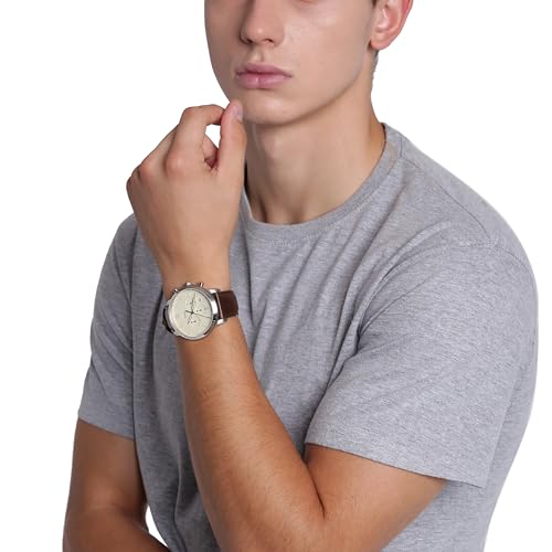 Fossil Men's Neutra Stainless Steel Leather Chronograph Watch