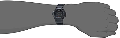 Gray Casio Quartz Fitness Watch with Resin Strap