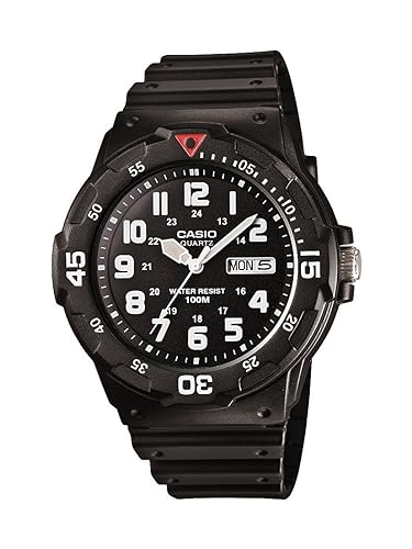 Casio Men's Black Resin Dive Watch, Day-Date Marker