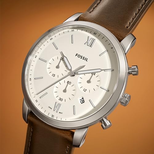 Fossil Men's Neutra Stainless Steel Leather Chronograph Watch
