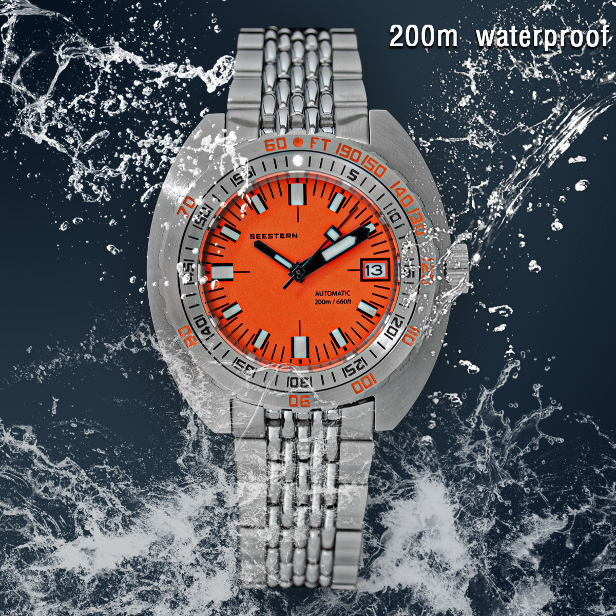 Men's Seestern Retro Diver Watch with Sapphire Glass