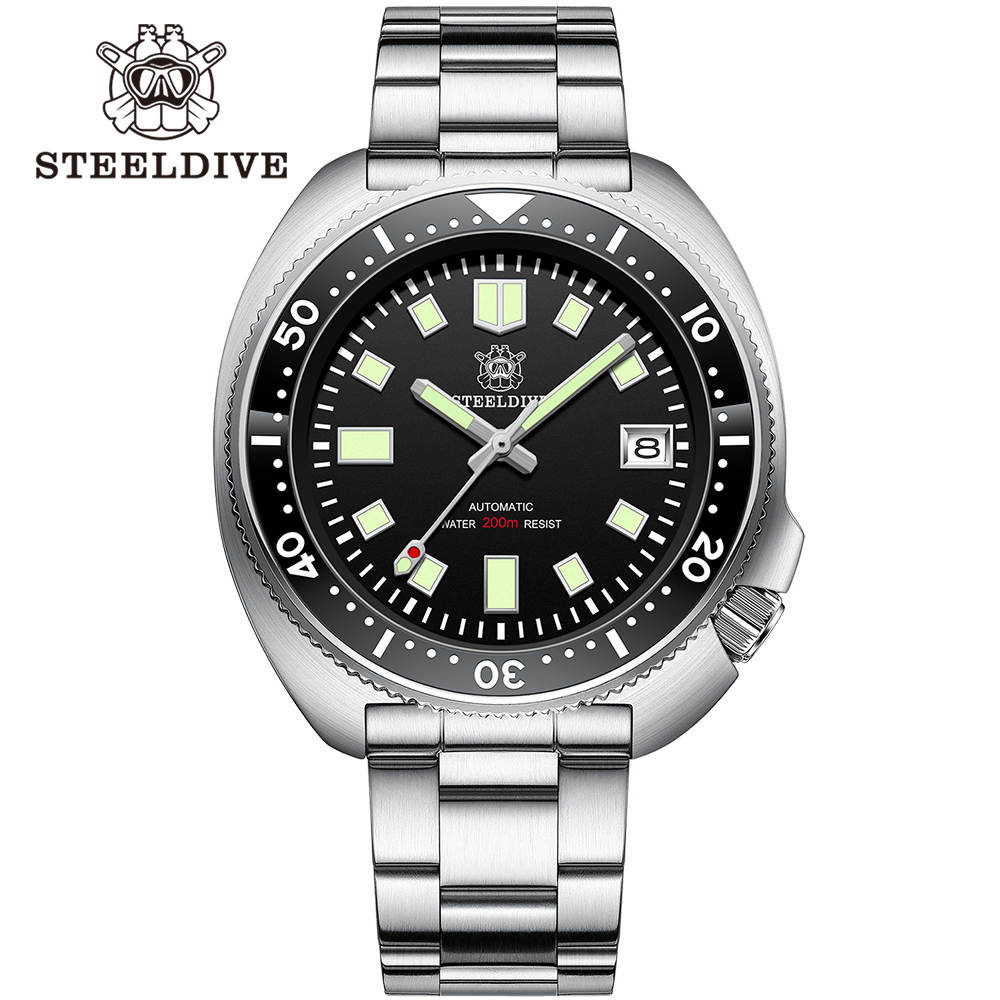 Steeldive NH35 44MM Black Dial Men Dive Watch