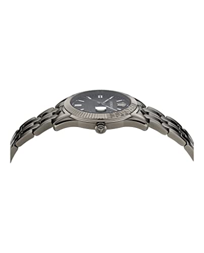 Versace Luxury Mens Watch with Grey Bracelet & Dial