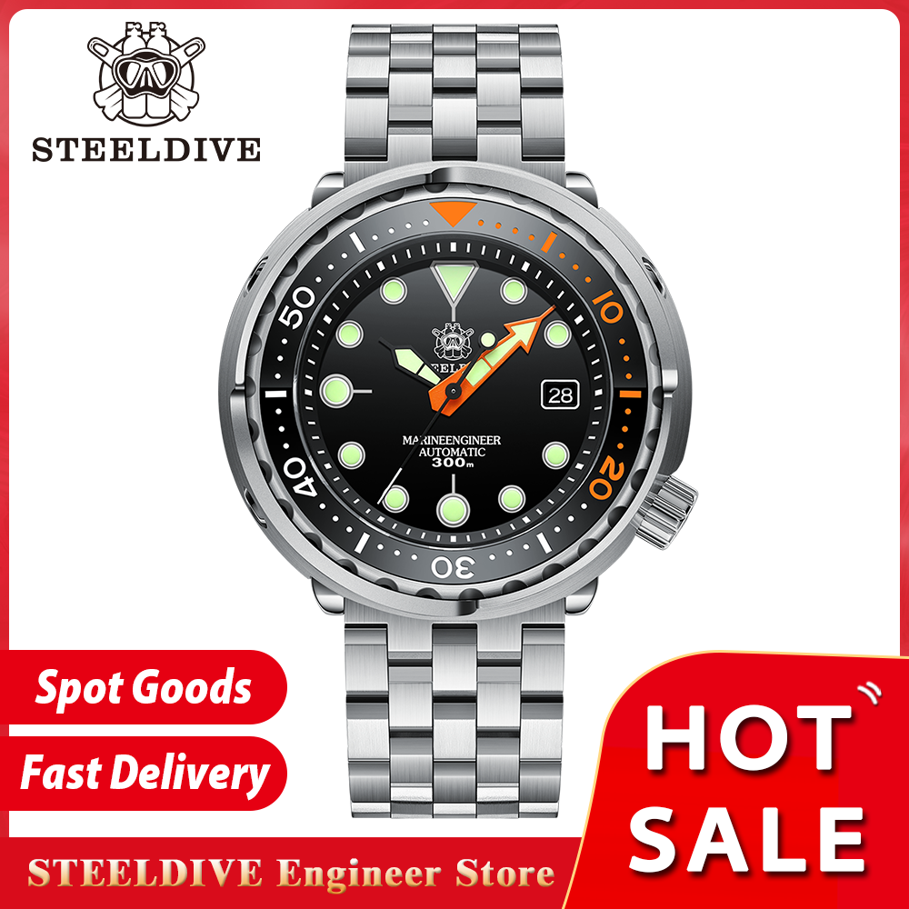 Men's STEELDIVE SD1975C Tuna Can Dive Watch