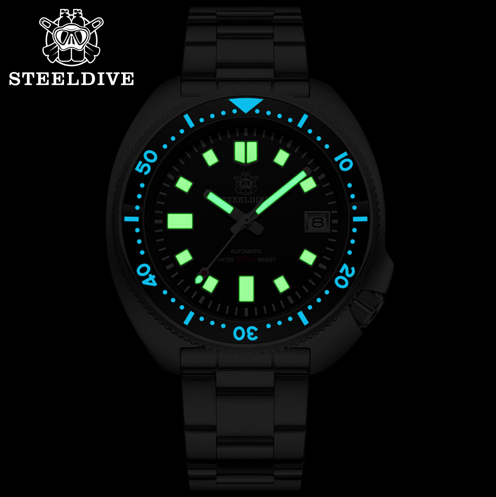 Steeldive NH35 44MM Black Dial Men Dive Watch