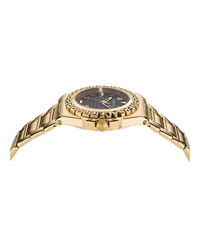 Versace Greca Reaction Collection Luxury Mens Gold Watch