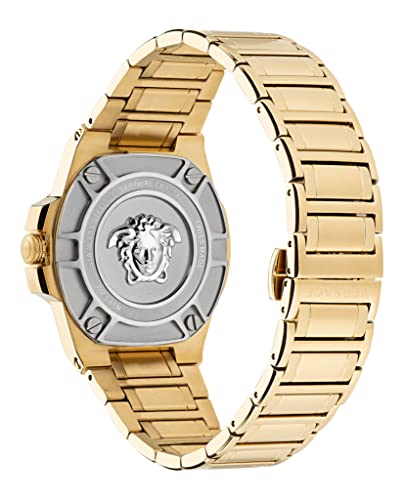 Versace Greca Reaction Collection Luxury Mens Gold Watch