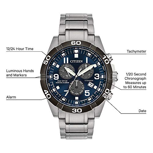 Citizen Men's Eco-Drive Sport Casual Titanium Chronograph Watch