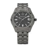 Versace Luxury Mens Watch with Grey Bracelet & Dial
