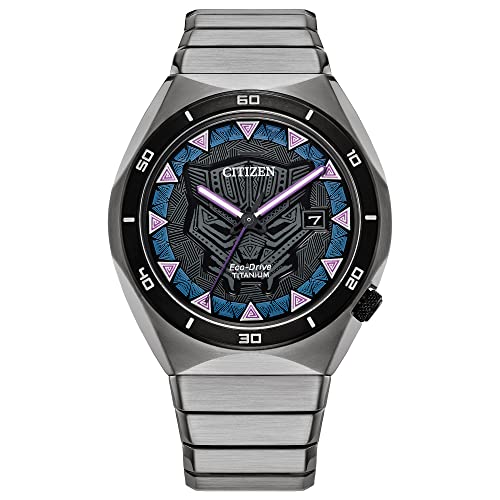 Citizen Men's Eco-Drive Black Panther Watch in Titanium