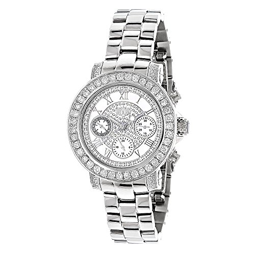 LUXURMAN Ladies Diamond Watch with 3ctw Diamonds