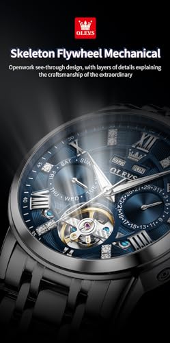 OLEVS Diamond Men's Automatic Mechanical Luxury Dress Watch