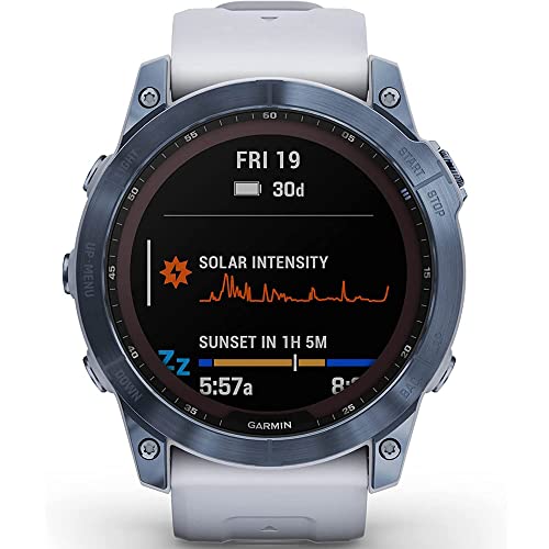 Garmin Fenix 7X Sapphire Solar Smartwatch with Whitestone Band