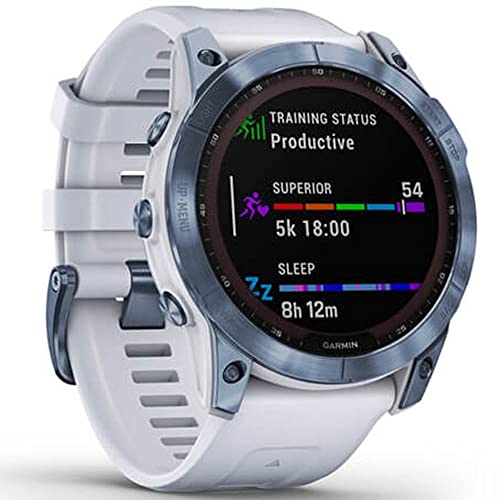 Garmin Fenix 7X Sapphire Solar Smartwatch with Whitestone Band