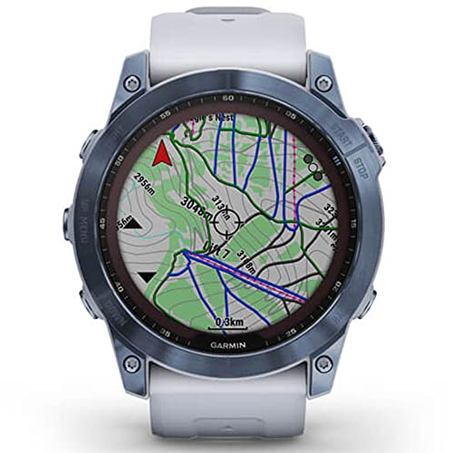 Garmin Fenix 7X Sapphire Solar Smartwatch with Whitestone Band