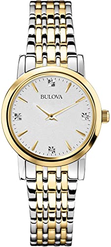 Bulova Ladies' Classic Diamond Dial Two-Tone Watch