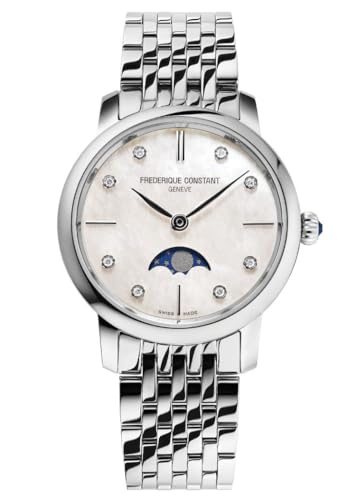 Frederique Constant Women's Slimline Moonphase Silver Watch