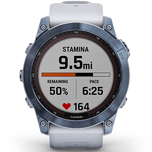Garmin Fenix 7X Sapphire Solar Smartwatch with Whitestone Band