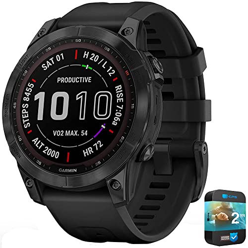 Garmin Fenix 7 Sapphire Solar Smartwatch Titanium Bundle