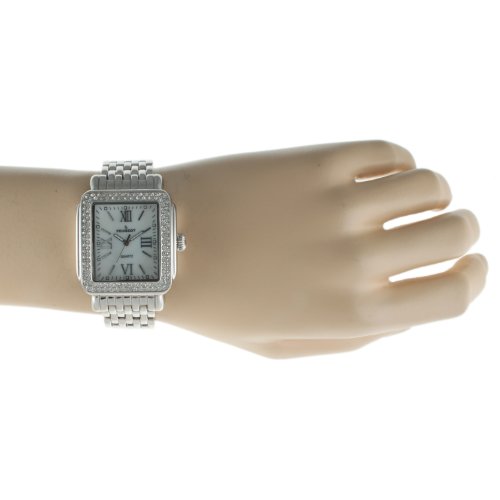 Peugeot Women Crystal Bezel Rectangle Dress Watch