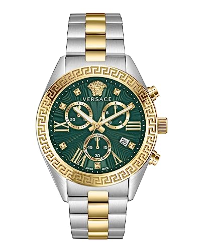 Versace Greca Chrono Luxury Womens Watch with Two Tone