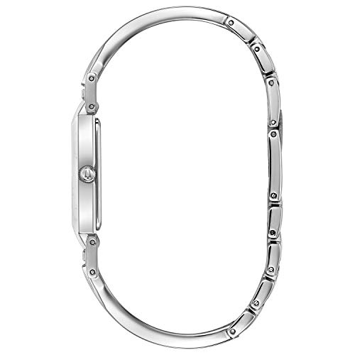 Bulova Diamond Dial Stainless Steel Ladies' Watch, Rectangle