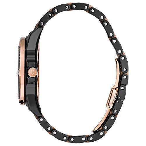 Bulova Ladies' Marine Star Diamond Quartz Watch, Black/Rose