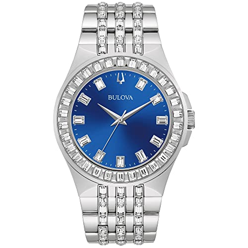 Bulova Crystal Phantom Ladies Watch, Blue Dial Honing